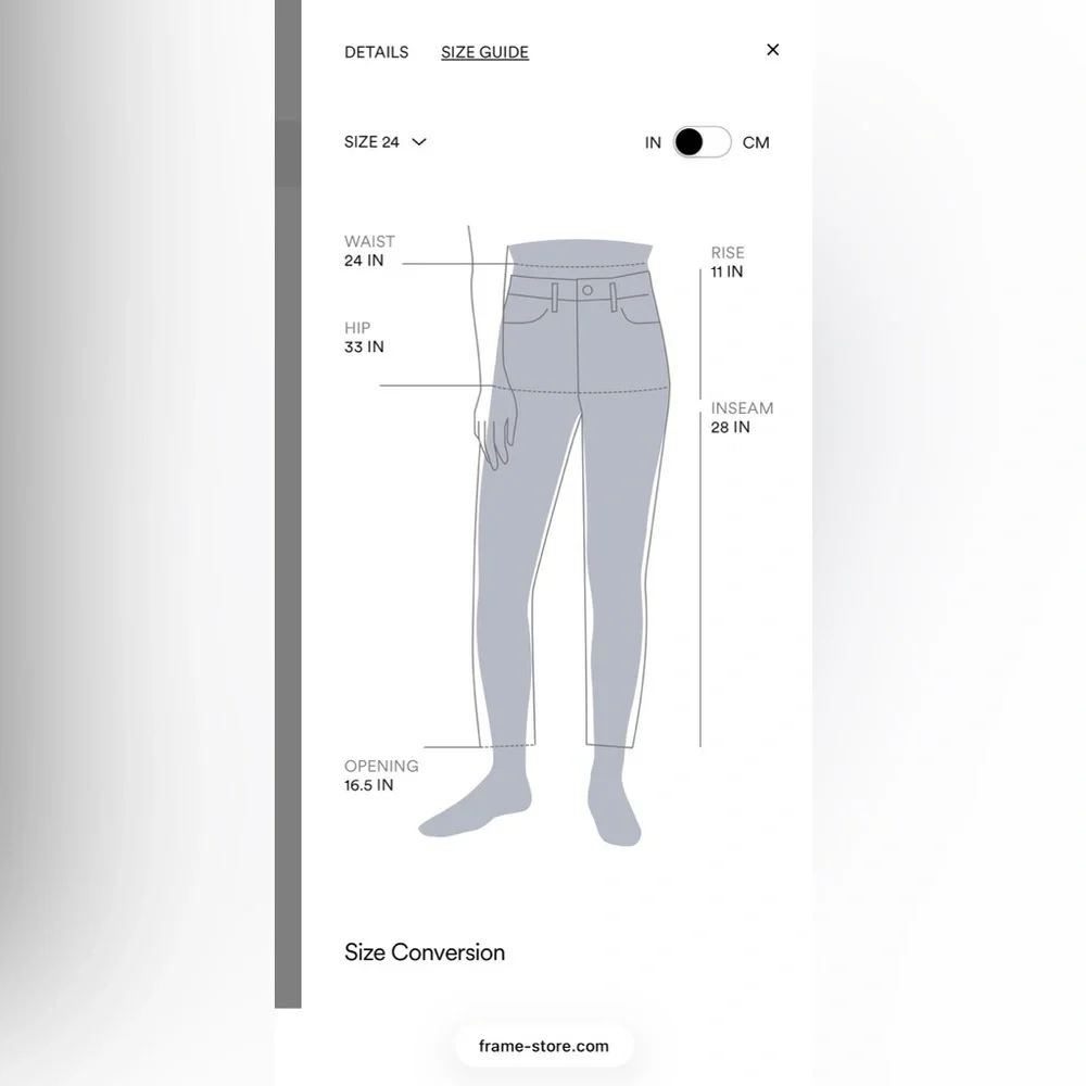 NEW FRAME Denim le sleek high rise straight leg jean, white 25 - Picture 7 of 12